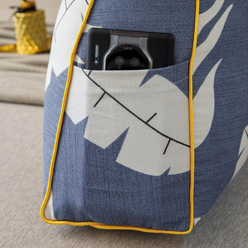 Bedside Backrest Pillow Soft Bag Triangle Cushion Pillow