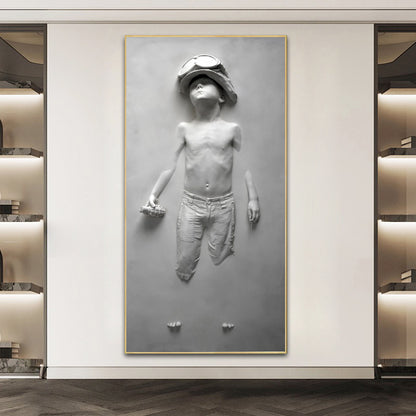 Abstract Boy Sculpture Canvas Painting Home Decorate